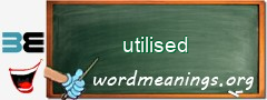 WordMeaning blackboard for utilised